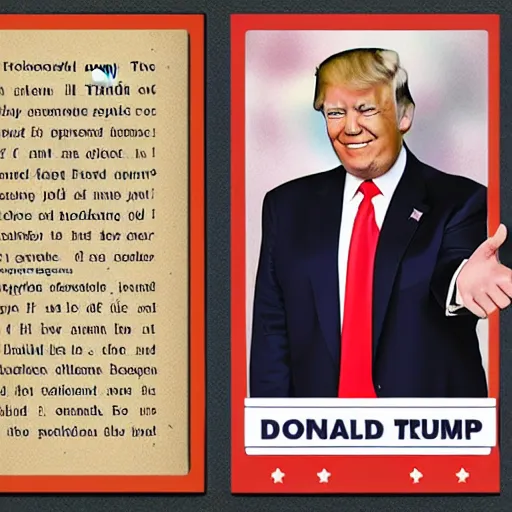 Prompt: donald trump as a pokemon card, pokemon card