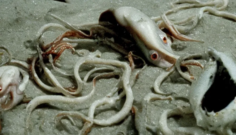 Image similar to big budget horror movie about squid