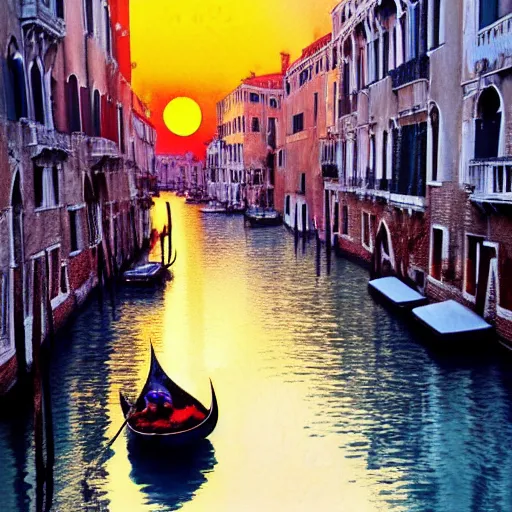 Prompt: venice at sunrise. watercolor. trending on artstation.