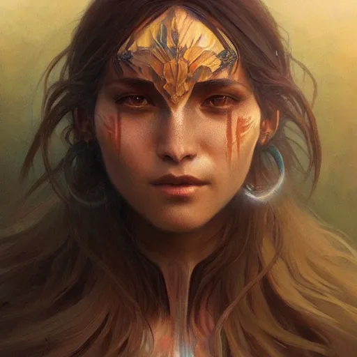 Prompt: portrait of native Skinwalker, highly detailed, digital painting, artstation, concept art, smooth, sharp focus, illustration, art by artgerm and greg rutkowski and alphonse mucha