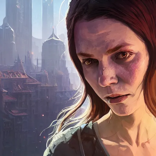 Image similar to highly detailed portrait, eldritch woman, in gta v, stephen bliss, unreal engine, fantasy art by greg rutkowski, loish, rhads, ferdinand knab, makoto shinkai and lois van baarle, ilya kuvshinov, rossdraws, tom bagshaw, global illumination, radiant light, detailed and intricate environment