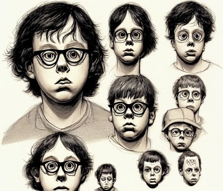 Prompt: face character study of todd solondz | vivid colors : concept design, realistic. by gabriel hardman, joe alves, j. todd anderson, chris bonura. cinematic atmosphere, detailed and intricate, perfect anatomy