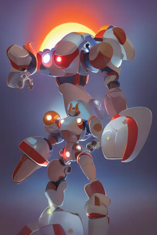 Image similar to metabots medabots medarotto medarot robot minimalist comics, behance hd by jesper ejsing, by rhads, makoto shinkai and lois van baarle, ilya kuvshinov, rossdraws global illumination ray tracing hdr radiating a glowing aura