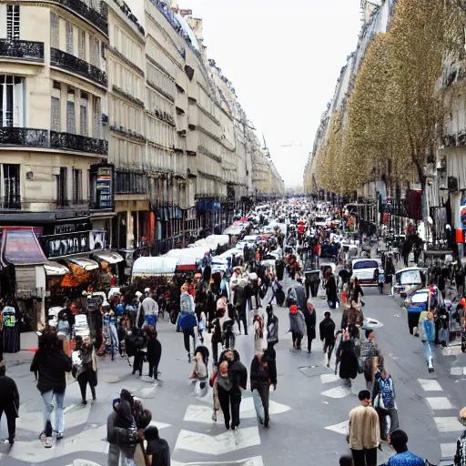 Image similar to a busy street on paris