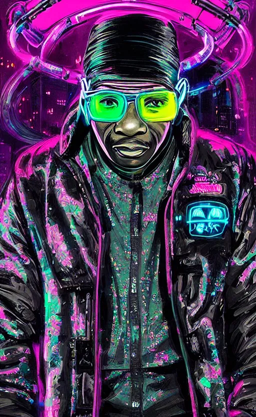 Image similar to detailed portrait Mike Tyson Neon Operator, cyberpunk futuristic neon, reflective puffy coat, decorated with traditional Japanese ornaments by Ismail inceoglu dragan bibin hans thoma !dream detailed portrait Neon Operator Girl, cyberpunk futuristic neon, reflective puffy coat, decorated with traditional Japanese ornaments by Ismail inceoglu dragan bibin hans thoma greg rutkowski Alexandros Pyromallis Nekro Rene Maritte Illustrated, Perfect face, fine details, realistic shaded, fine-face, pretty face