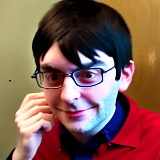 Prompt: cute looking martin shkreli cosplaying a girl with cat ears