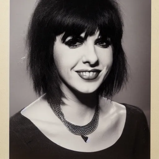 Prompt: photographic portrait of a hybrid of dena miceli and liza minelli aged 2 2, with a fringe, 8 k