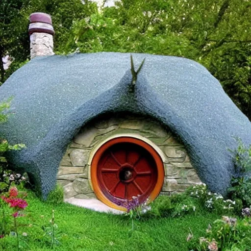 Image similar to blueprints for a hobbit cottage