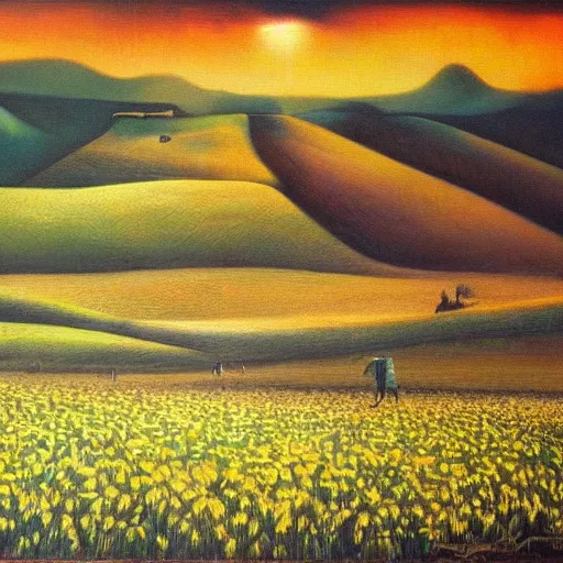 Prompt: field of ectasy, oil on canvas, high detail, cinematic, master piece, surrealism