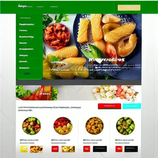 Prompt: frozen food shop website template with responsive design,and simple look hd image resolution