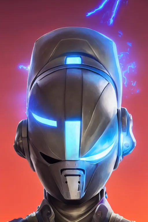 Image similar to epic mask helmet robot ninja portrait stylized as fornite style game design fanart by concept artist gervasio canda, behance hd by jesper ejsing, by rhads, makoto shinkai and lois van baarle, ilya kuvshinov, rossdraws global illumination radiating a glowing aura global illumination ray tracing hdr render in unreal engine 5