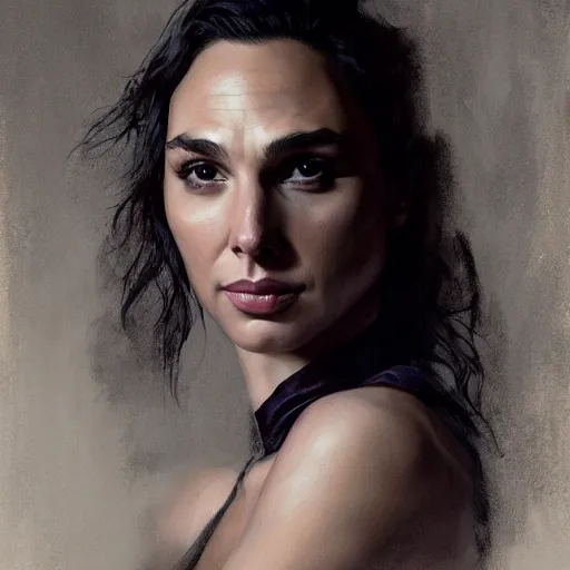 Prompt: A fancy portrait of Gal Gadot by Greg Rutkowski, Sung Choi, Mitchell Mohrhauser, Maciej Kuciara, Johnson Ting, Maxim Verehin, Peter Konig, Bloodborne, 8k photorealistic, cinematic lighting, HD, high details, dramatic, atmospheric , trending on artstation