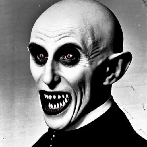 Image similar to count orlok glamour shot, mouth open slightly, front page of a popular magazine, professional photograph