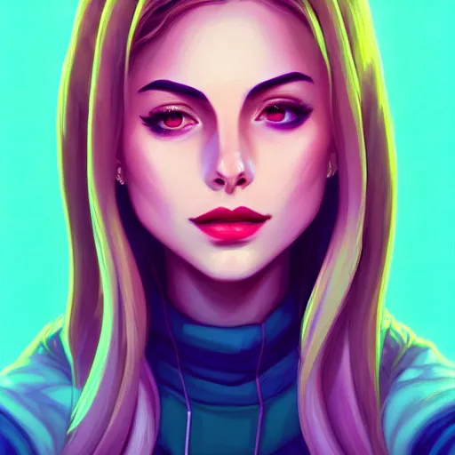 Image similar to a portrait of a beautiful willa holland 1 9 9 0 s style clothes, art by lois van baarle and loish and ross tran and rossdraws and sam yang and samdoesarts and artgerm, digital art, highly detailed, intricate, sharp focus, trending on artstation hq, deviantart, unreal engine 5, 4 k uhd image