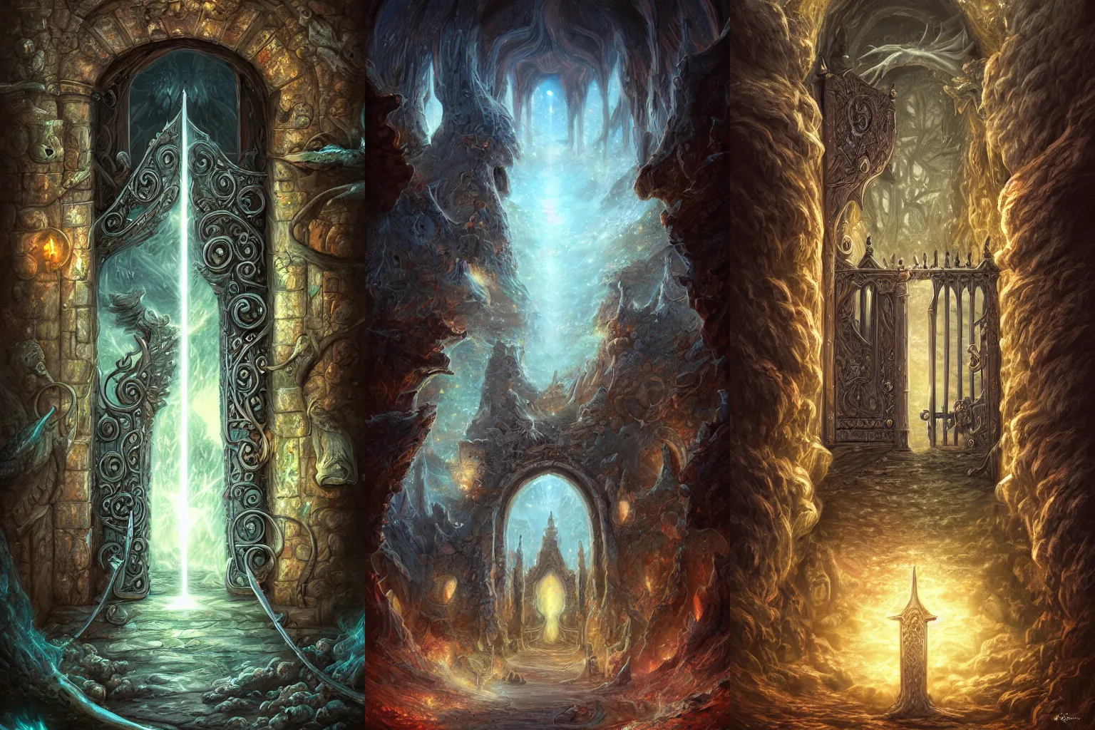 Prompt: the gate to the eternal kingdom of chalk, fantasy, digital art, hd, detailed.