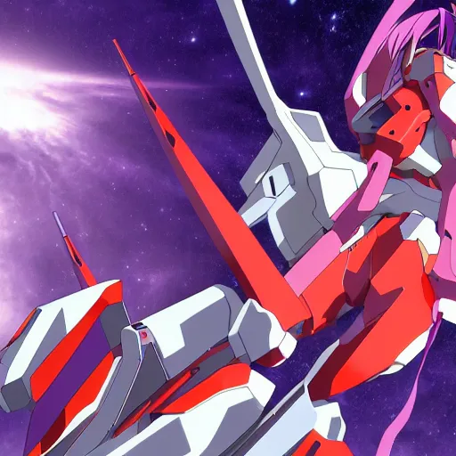 Image similar to anime evangelion, epic space battle with angels and eva-01, high quality, wallpaper