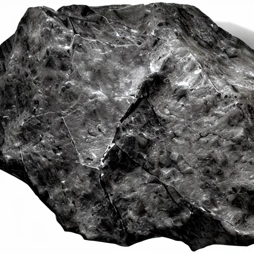 Image similar to piece of glossy dark black ore with scratches and imperfections, computer art, insane detailed, ray tracing, 4 k, no noise