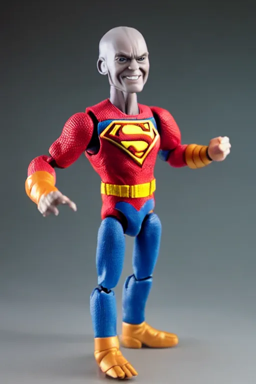 Image similar to product photo of kenner action figure, 5 points of articulation, sci fi, superhero, perfect human proportions, t - pose, studio lighting