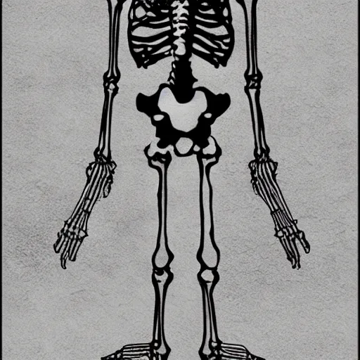 Prompt: skeleton man