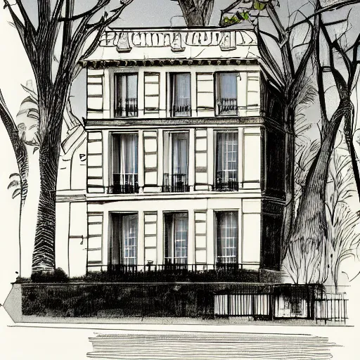 Prompt: illustration of a house by gobelins paris school