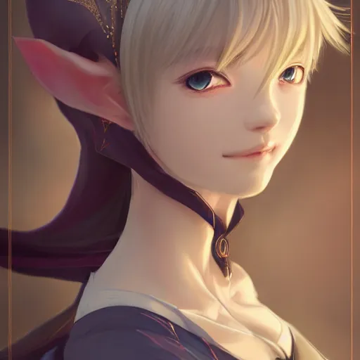 Image similar to Portrait of a beautiful young elegant female elf, Japanese anime style, full of details, matte painting, concept art, smooth, by Shinkai Makoto and Ina Wong and wlop ，trending on cgsociety and artstation，8kHDR，light effect，-H 768