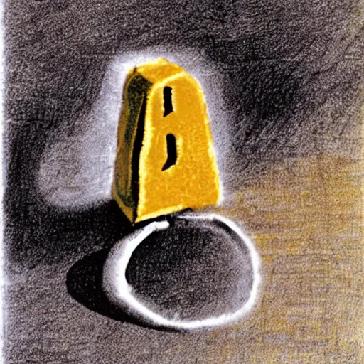 Image similar to dreidel drawn by francis bacon