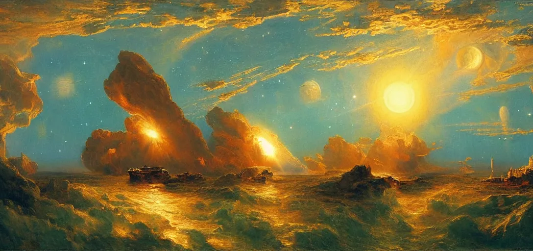 Image similar to Space Fleet by Frederic Edwin Church