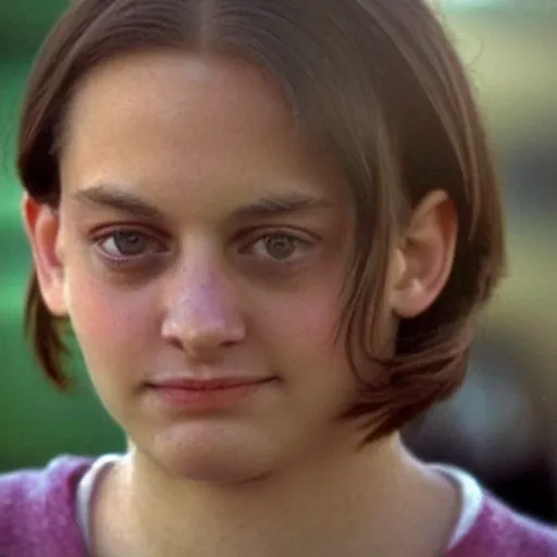 Prompt: Tobey Maguire as a girl