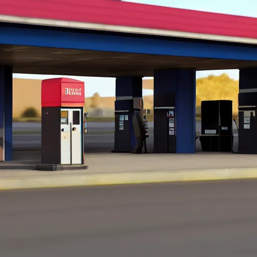 Image similar to dobby robbing a gas station, volumetric lighting, octane render, 4 k resolution