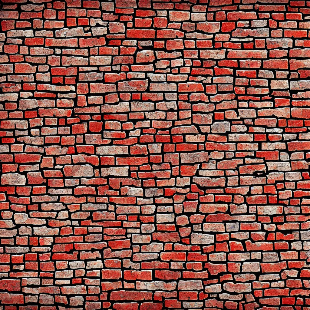 Image similar to brick wall pattern as drawn by salvador dali, 4k