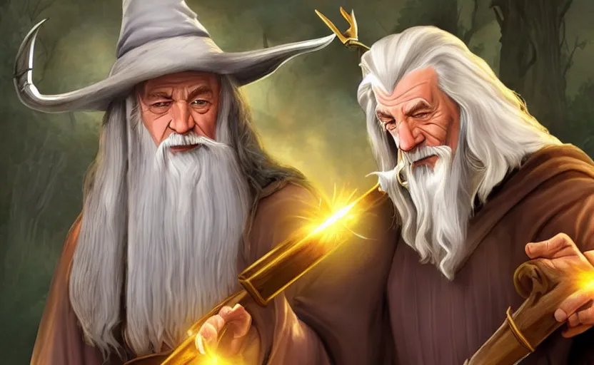 Prompt: Gandalf in Wizard 101