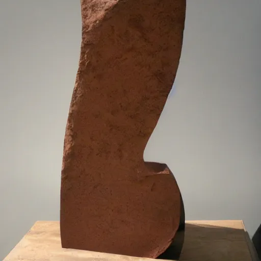 Prompt: a photorealistic abstract design of an sculpture built on corten steel in style of eduardo chillida, jorge oteiza, agustin ibarrola