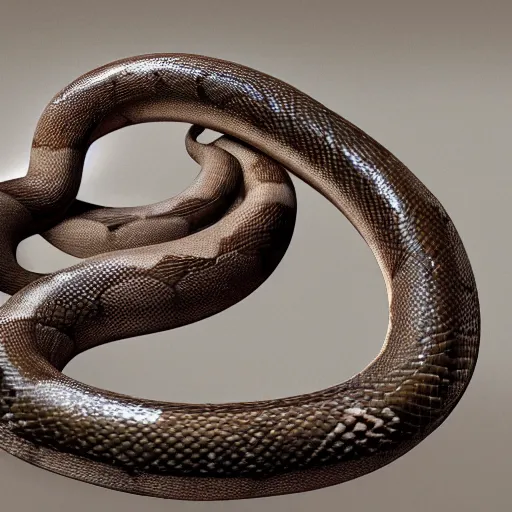 Prompt: hyperrealistic photo of a long snake, long shot