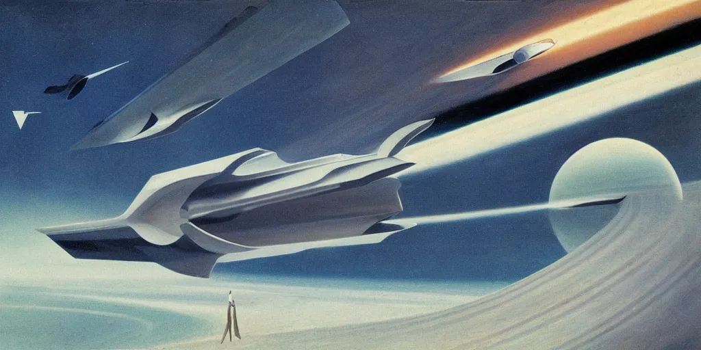 Image similar to hypersonic travel through medium, by tullio crali