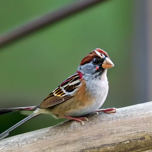 Image similar to a sparrow playing with a playstation 5