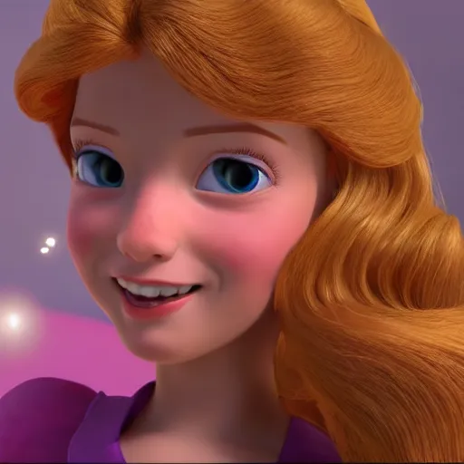 Image similar to a disney princess 3d cgi