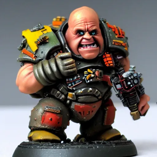 Image similar to ork danny devito, painted warhammer 4 0 k miniature, 4 k