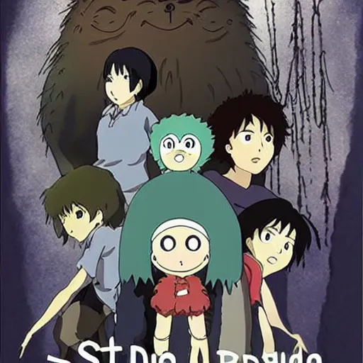 Prompt: horror anime by studio ghibli