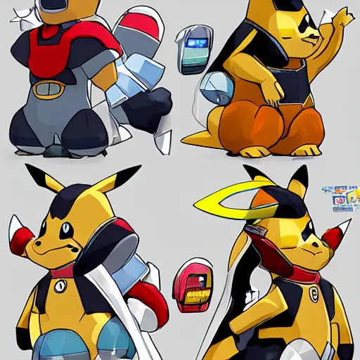 Image similar to Pikachu, giga evolution, super armor, overpowered, trending on artstation