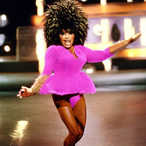 Prompt: tina turner in a turnip costume, bobblehead