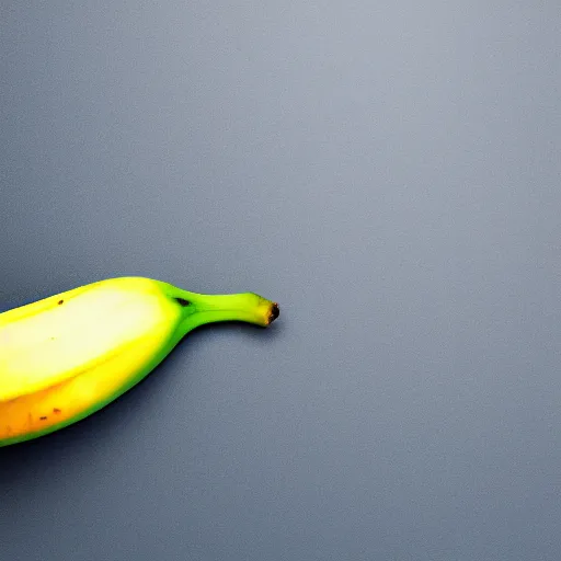 Prompt: banana on a table kitchen background