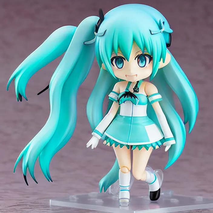 Prompt: hatsune miku, an anime nendoroid of hatsune miku, figurine, detailed product photo