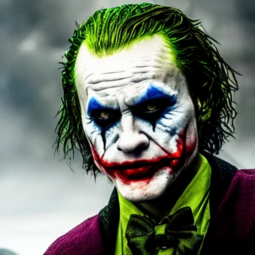 Image similar to The joker in Vikings 4K quality super realistic