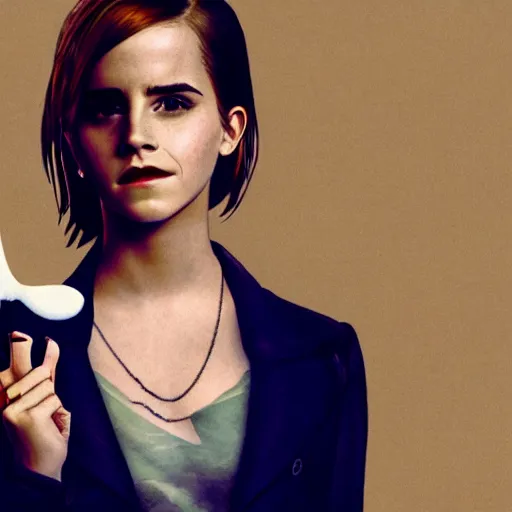 Image similar to emma watson as casper the flying ghost in the style of pixar