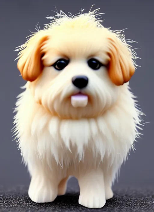 Image similar to 80mm resin detailed miniature of cute fluffy dog, Product Introduction Photos, 4K, Full body, simple background