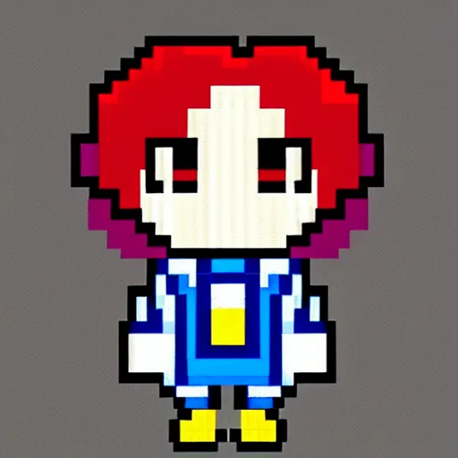 Image similar to Cute chibi pixel art of the joker