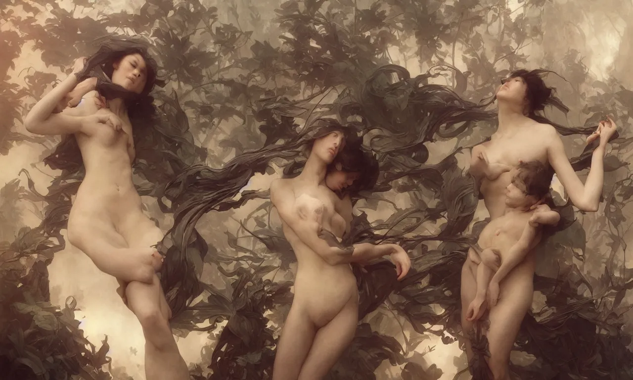 Image similar to The World during Singularity. Masterpiece 4k digital illustration by Ruan Jia and Mandy Jurgens and Artgerm and William-Adolphe Bouguereau, award winning, Artstation, art nouveau aesthetic, Alphonse Mucha background, intricate details, realistic, panoramic view, Hyperdetailed, 8k resolution, intricate art nouveau, smooth, sharp focus