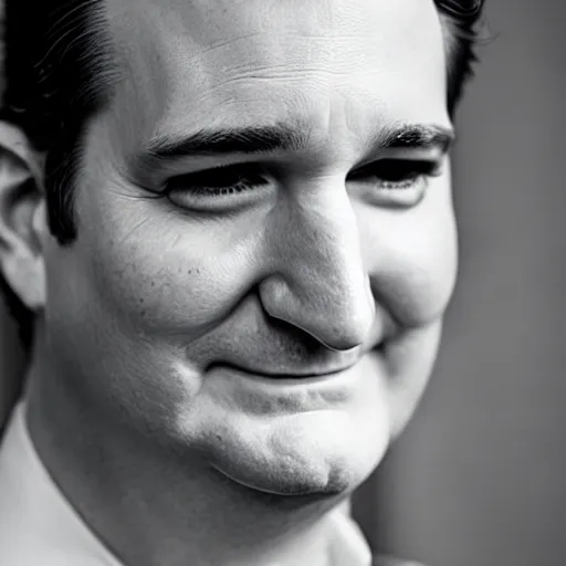 Image similar to close up photograph of Ted Cruz, large pores, acne, award winning photography, pinterest