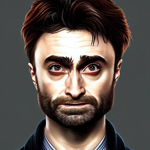 Prompt: symmetry portrait of daniel radcliffe as wolverine, american stand - up comedian, intricate, elegant, highly detailed, digital painting, artstation, concept art, smooth, sharp focus, illustration, art by artgerm and greg rutkowski and alphonse mucha