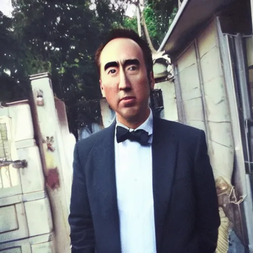 Image similar to asian nicholas cage, photo